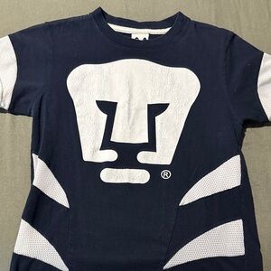 Puma Navy and White Graphic Tee